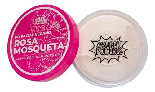 Pó Facial Vegano Rosa Mosqueta Super Poderes Tom Matte | MercadoLivre