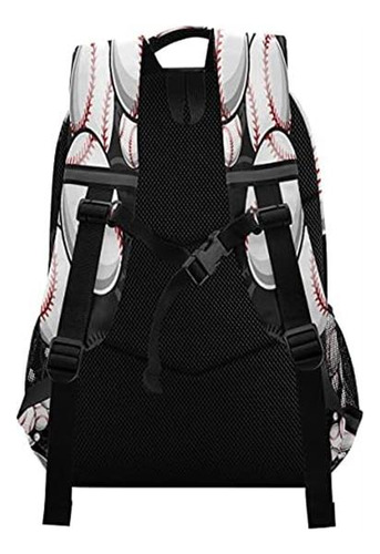 Mochila Deportiva Con Diseño De Pelota De Béisbol, Mochila E