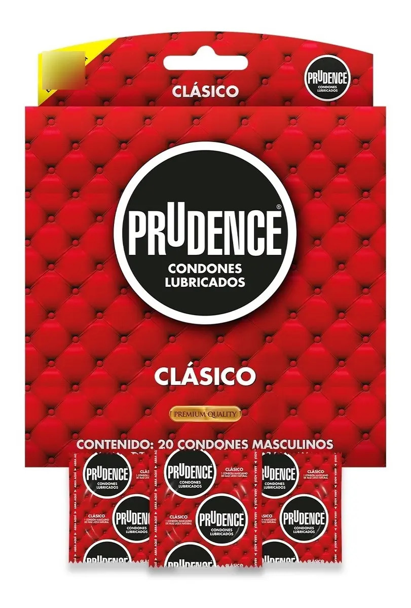 Prudence Clásico 20 Condones de Látex Lubricados