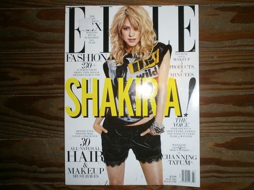 Revista Elle July 2013 Shakira Paris Hilton No Vogue Harpers