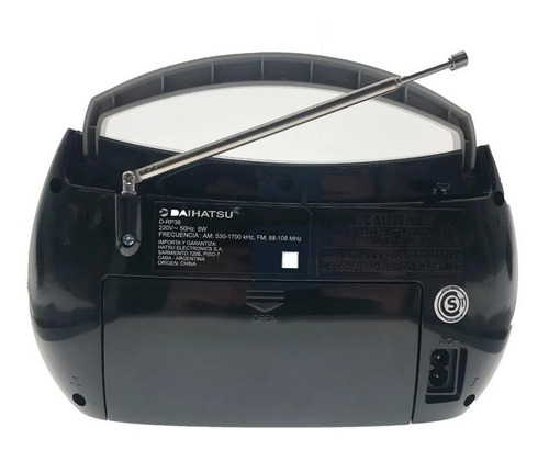 Radio Eléctrica Mesa Daihatsu D-rp38 Am-fm Dual 220v Pilas Color Negro