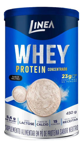 Whey Protein 450g Linea Sem Sabor