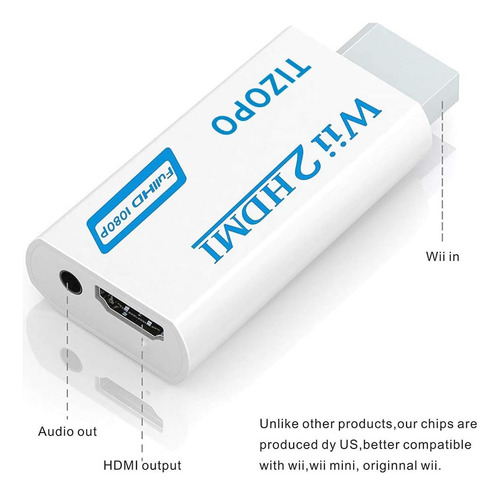 Wii A Hdmi Tizopo Converter, Wii Hdmi Adapter, Output...