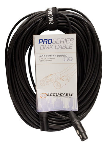 Adj Productos Ac3pdmx100pro 100 Pies 3 Pin Pro Dmx Cable Pvc