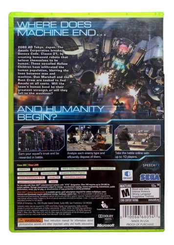 Binary Domain Xbox 360 (Reacondicionado)