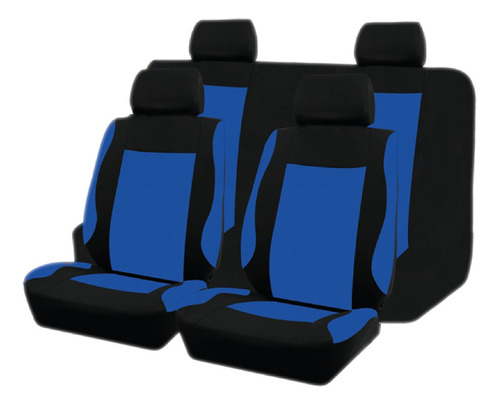 Juego Fundas Asiento Deportivo Azul Negro Ds