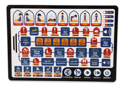 Máquina De Aprendizaje De Árabe Salah Pad, 7 Idiomas, Reprod