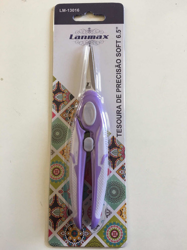 Imagem 2 de 2 de Tesoura De Precisão Lanmax Cabo Soft 4,5cm Corte