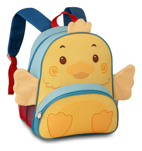 Mochila De Costas Creche P Bichinhos Zoo Escolar Passeio