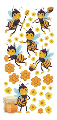 Adhesivo De Pared Autoadhesivo De Pvc Con Forma De Abeja Con