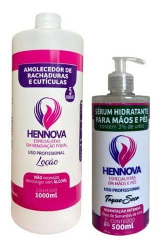 Kit Hennova Amolecedor De Cuticulas 1l + Sérum 500ml