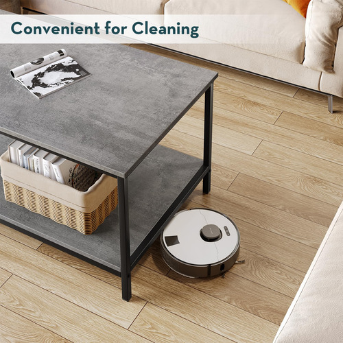 Mesa Auxiliar Industrial De 2 Niveles Gris Hormigón