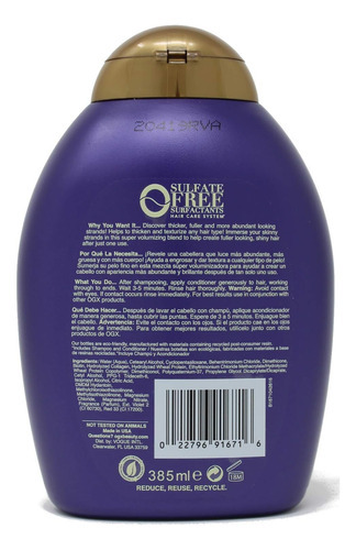 Ogx Acondicionador Biotina & Colágeno 13 Oz