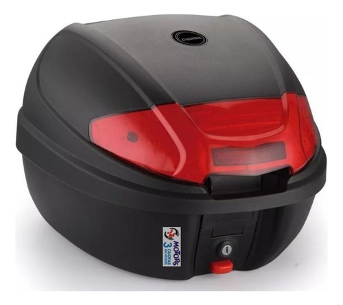 Jm Baul Moto Mac City Desmontable 30 Lts Negro Reflect Rojo