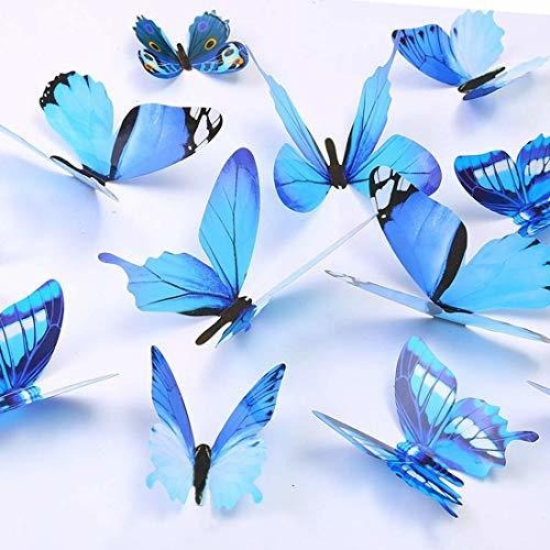 24 Calcomanías De Pared De Mariposa 3d Extraíble Pegatinas