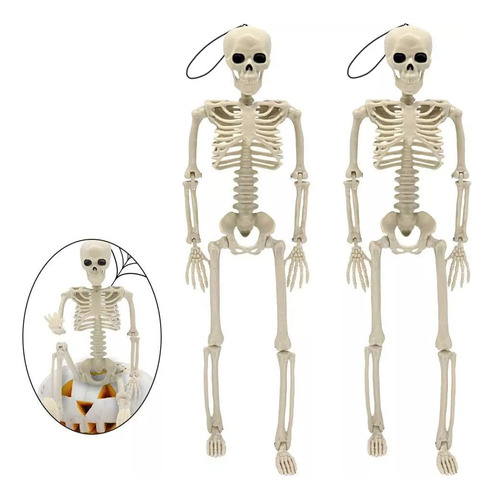 2 Piezas De Halloween Skeleton Decorations Calavera 38 Cm