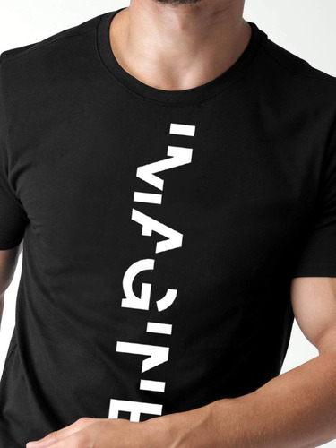 Playera Imagine Hombre Camiseta Elite Negra #731
