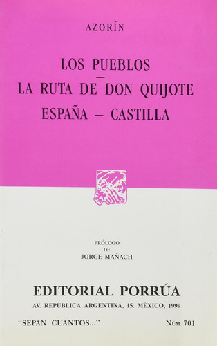 Libro Los Pueblos · La Ruta De Don Quijote · España - Castil