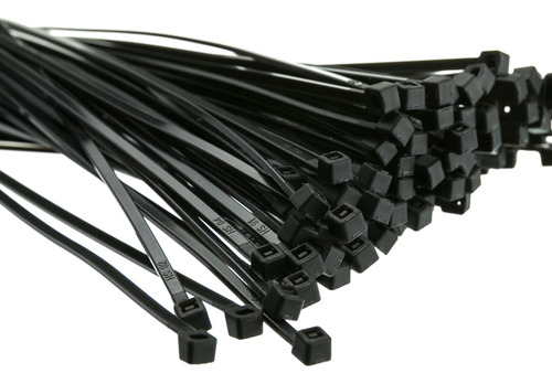 Tirrap Tirraje Amarre Plástico Cable 20 Cm Negro 100 Und.