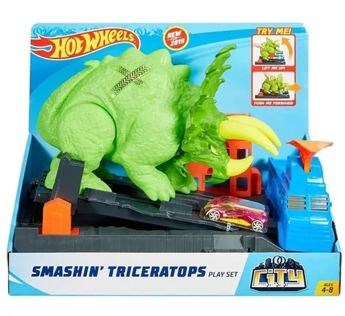 Pista hot wheels ataque dinossauro t rex mattel