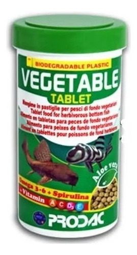 Alimento Peces Fondo Prodac Vegetablet 160gr Espirulina Aloe