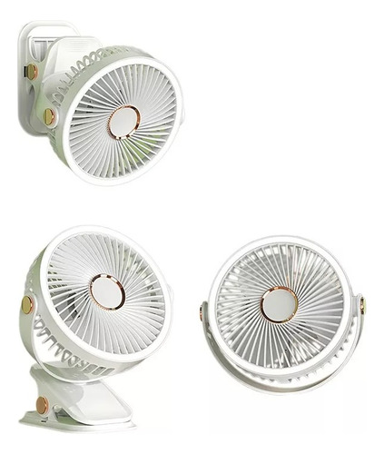 Mini Ventilador De Clip Portátil Recargable Ajustable 360°