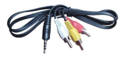 Cable Audio Y Video Av 3 En 1  3.5mm Rca 1 Metro 10 Unidades