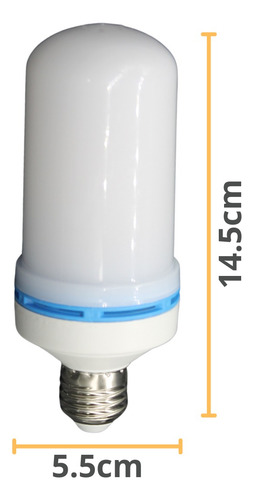 Foco Flama Led 9w Efecto Tipo Fuego En Movimiento Decorativo Color De La Luz Amarillo
