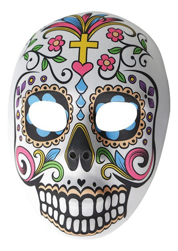 2 Piezas Día De Los Muertos Máscara Fiesta De Disfraces