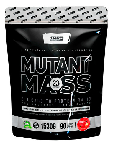 Mutant Mass 1.53 Kg Star Nutrition Con Arginina Sabor Frutilla
