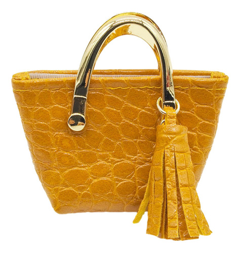 Bolso De Mano De Cuero Pu Para Mujer, Escala 1:6, Amarillo