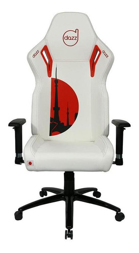 Cadeira Gamer Cities Tokyo Dazz Cor Branco/Vermelho Material do estofamento Couro sintético