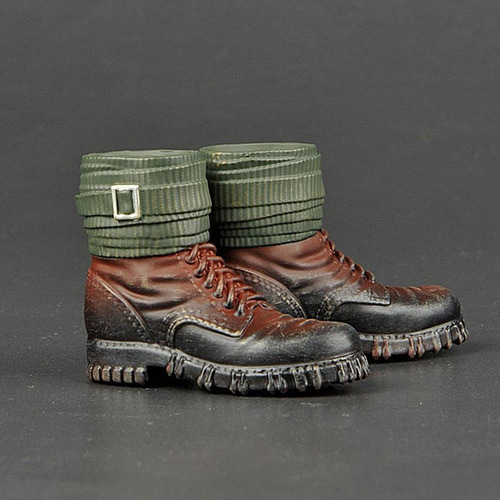 2 Pares De Botas Con Cordones De Soldado Alemán A Escala 1:6