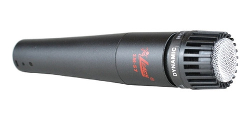 Microfone Leacs Sm 57 Com Cabo 3 Metros E Cachimbo