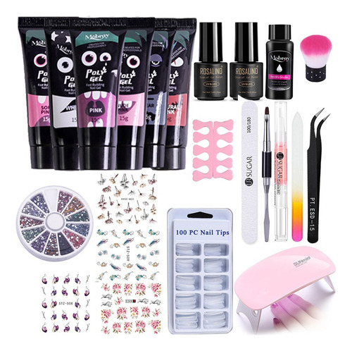 23 Piezas Nail Art Kit De Uñas Acrigel Kit De Acrigel