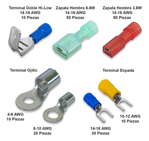 Caja organizadora Car Audio Terminal aislada conector Thermofit Cinchos Termoretractil 615 Pza Steelpro