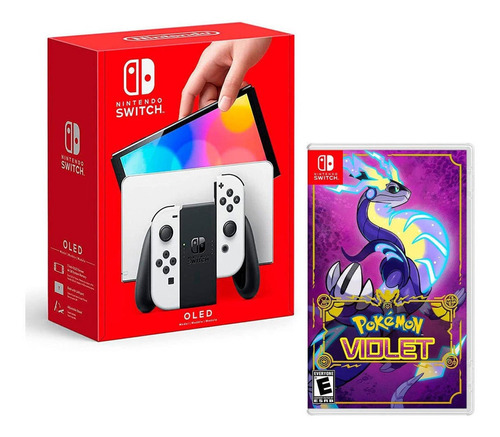 Consola Nintendo Switch Oled Blanco + Pokemon Violet