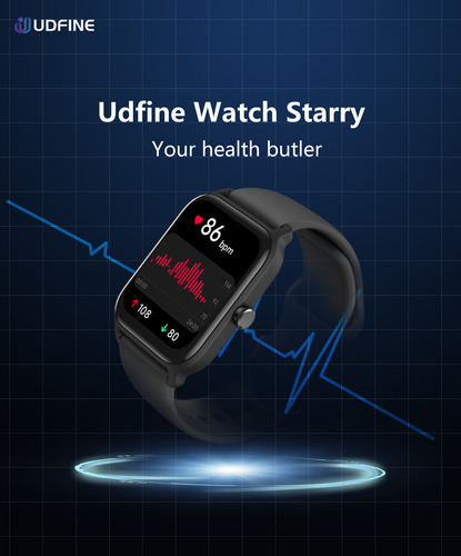 Smartwatch Reloj Udfine Starry Alexa Llamadas Spo2 Natacion Negro