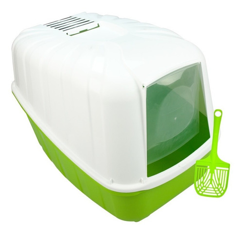 Arenero Gato Italiano Verde Grande Mps 38x35x53cm Con Pala