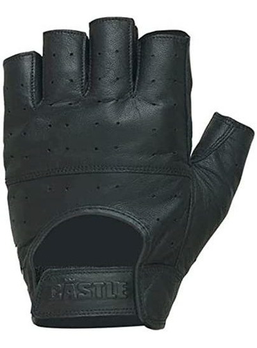 Guantes Moto Sin Dedos, Cuero, Talla 3xl