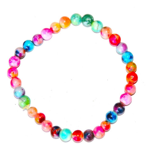 Pulsera  Piedra Jade Rojo Mix 11 Colores 