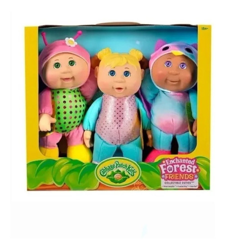 Cabbage Patch Kids Cuties Enchanted Forest 3pz Rosa
