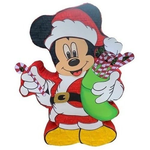 Piñata Personalizada Entamborada Piñata Mickey Navidad