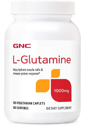 L-glutamina 1000 Mg Gnc 100 Comprimidos Vegetarianos