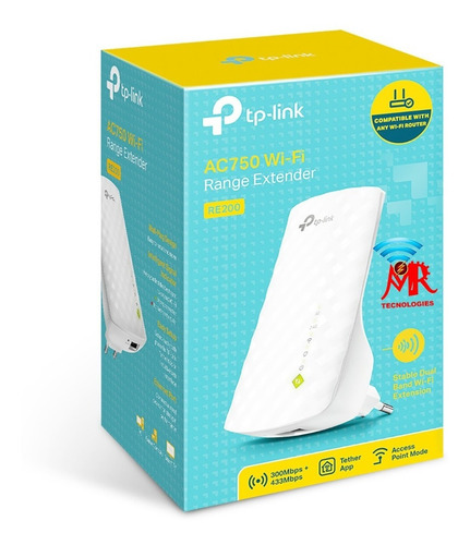 Re200 Extensor De Rango Wi-fi Ac750 Dual Banda 2.4 Y 5 Ghz