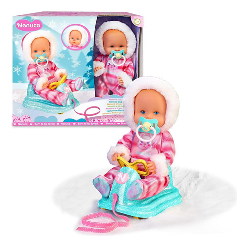 Muñeca Nenuco Y Su Trineo De Nieve En Navidad Original