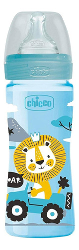 Chicco Biberón Well Being 250 Ml Azul 8.5 Oz León