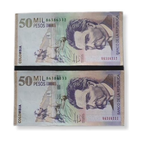 Colombia Duo Consecutivos 50000 Pesos  2014 Estado 9.5