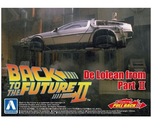 Back To The Future -pull-back Delorean 1/43 Parte 2 Aoshima (Usado)