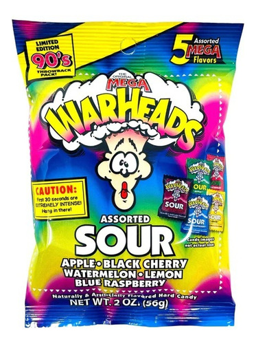 Warheads Assorted Sour 92 G